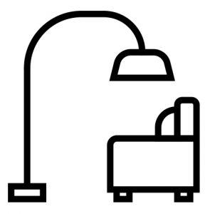 Image of a chair and lamp in support of a page titled What is an Estate Sale?