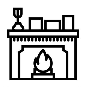Image of a fireplace in support of a page titled What is an Estate Sale?